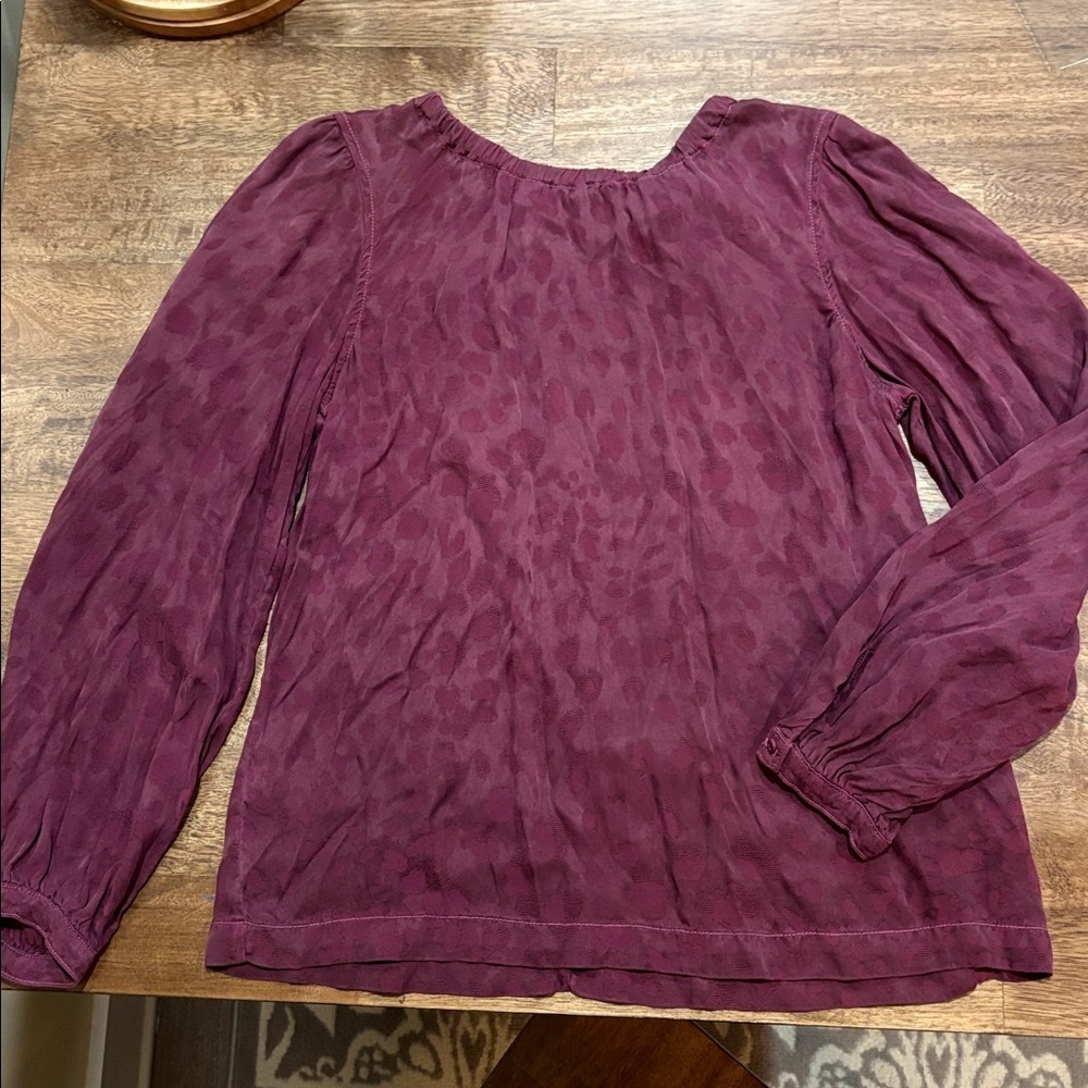 Bella Dahl Womens Long Sleeve Top, maroon. Medium?